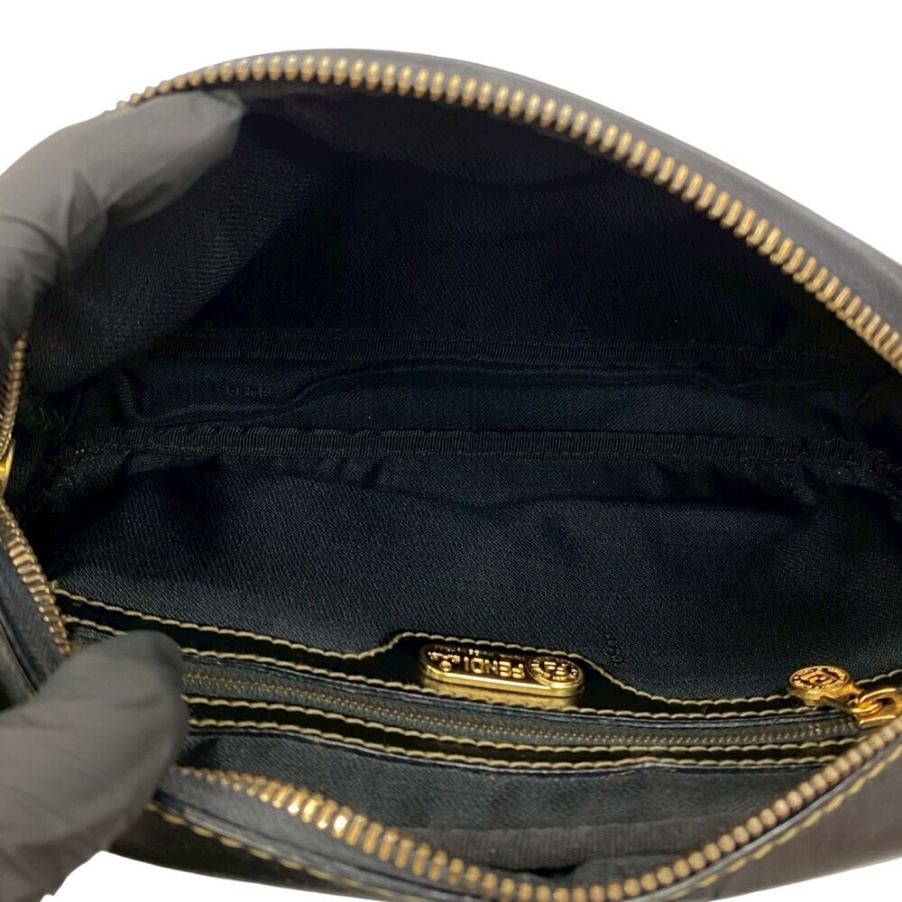 FENDI Black Leather Shoulder Bag - Picture 9 of 10